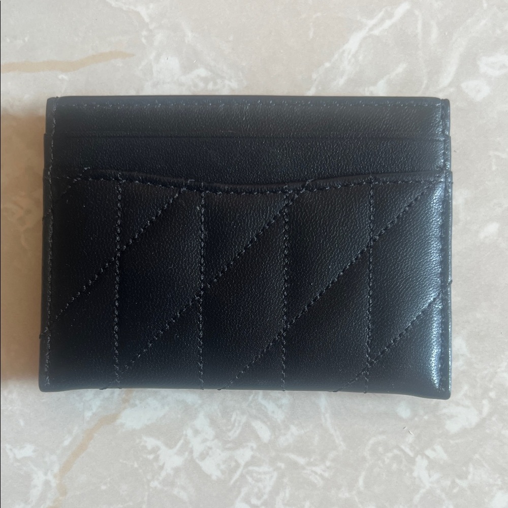 Coach Black Quilted Card Holder - Picture 2 of 3